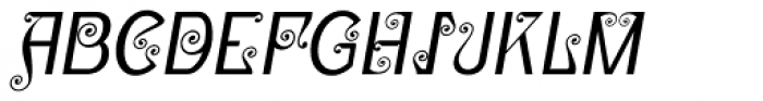Christel Wagner Clean Sans Serif Italic Font UPPERCASE