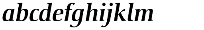 Christiana Pro Medium Italic Font LOWERCASE