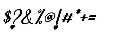 Christmas Heartscript Italic Font OTHER CHARS