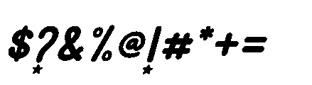 Christmas Starshine Italic Font OTHER CHARS