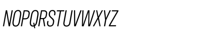 Chromatic Pro Compact Thin Italic Font UPPERCASE