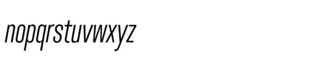 Chromatic Pro Compressed Thin Italic Font LOWERCASE
