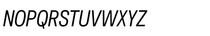 Chromatic Pro Condensed Light Italic Font UPPERCASE