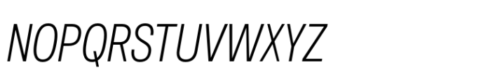 Chromatic Pro Condensed Thin Italic Font UPPERCASE