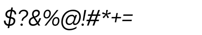 Chromatic Pro Grotesque Light Italic Font OTHER CHARS