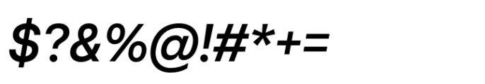 Chromatic Pro Grotesque Medium Italic Font OTHER CHARS