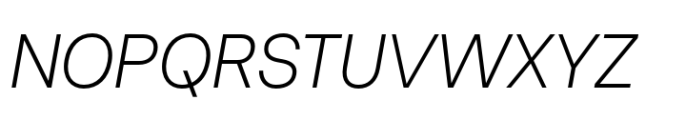 Chromatic Pro Grotesque Thin Italic Font UPPERCASE