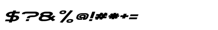 Chronosfer Expanded Italic Font OTHER CHARS