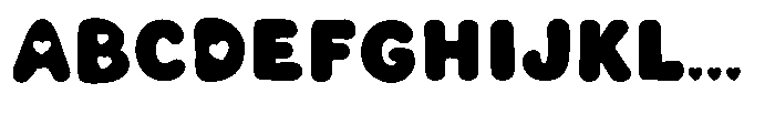 Chubby Hearts Font UPPERCASE