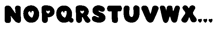 Chubby Hearts Font UPPERCASE