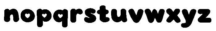 Chubby Hearts Font LOWERCASE