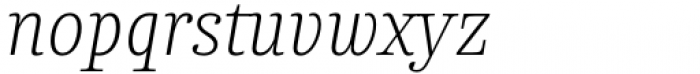Chucara Next UltraLight Italic Font LOWERCASE