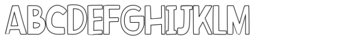Chuckle Charm Outline Font UPPERCASE