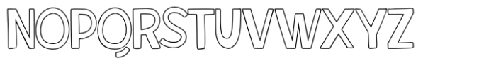 Chuckle Charm Outline Font UPPERCASE