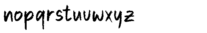 Chucky Chalk Regular Font LOWERCASE