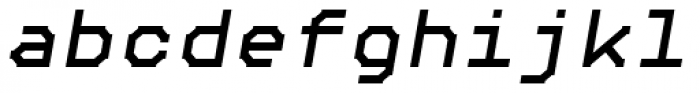Chunkfeeder Regular Oblique Font LOWERCASE