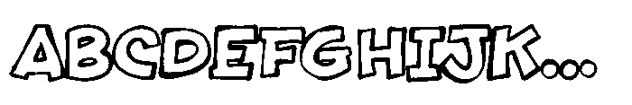 Chunks Notes Outline Font UPPERCASE
