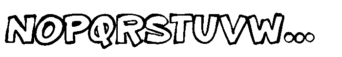 Chunks Notes Outline Font UPPERCASE