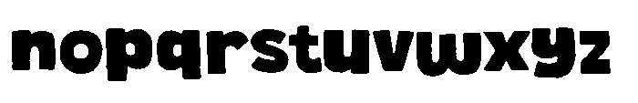 Chunky Popys Font LOWERCASE