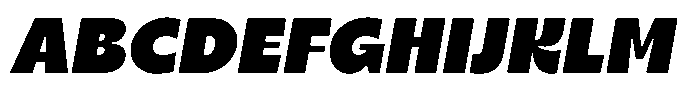 Chunky Sundae Slant Regular Font UPPERCASE