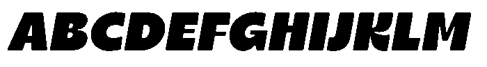 Chunky Sundae Slant Rounded Regular Font UPPERCASE