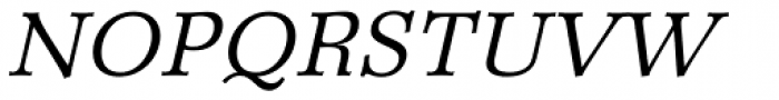 Churchward Newstype Light Italic Font UPPERCASE