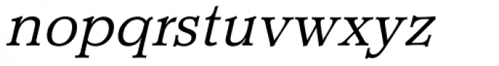 Churchward Newstype Light Italic Font LOWERCASE