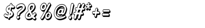 Chyletoon Condensed Italic 3D Font OTHER CHARS