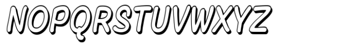 Chyletoon Condensed Italic 3D Font UPPERCASE