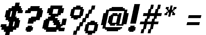 Chalmers Bricked Slanted Font OTHER CHARS