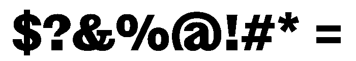 Chantier Bold Font OTHER CHARS