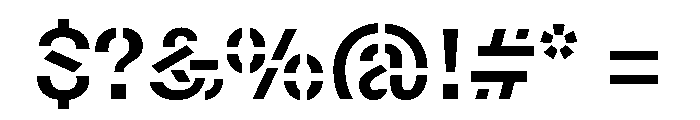 Chantier Constructed Font OTHER CHARS