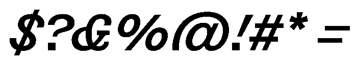 Chantier Italic Font OTHER CHARS