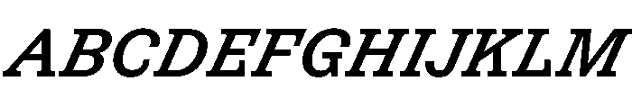 Chantier Italic Font UPPERCASE