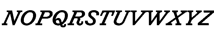 Chantier Italic Font UPPERCASE