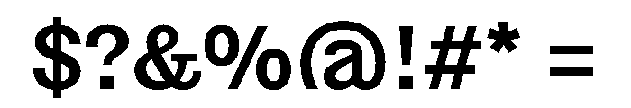 Chantier Regular Font OTHER CHARS