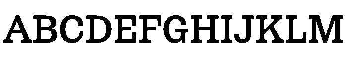 Chantier Regular Font UPPERCASE