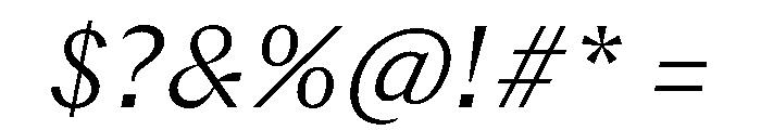 Chap LightItalic Font OTHER CHARS
