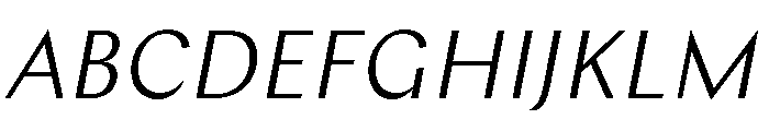 Chap LightItalic Font UPPERCASE