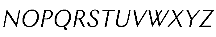 Chap LightItalic Font UPPERCASE