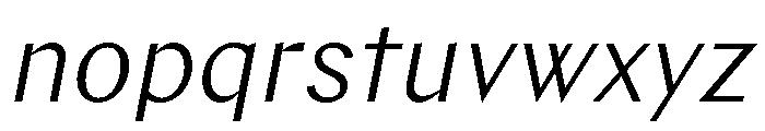 Chap LightItalic Font LOWERCASE