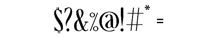 ChateauGrande Condensed Font OTHER CHARS