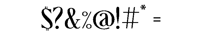 ChateauGrande SemiCondensed Font OTHER CHARS