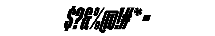 ChauffeurCompressed BlackItalic Font OTHER CHARS