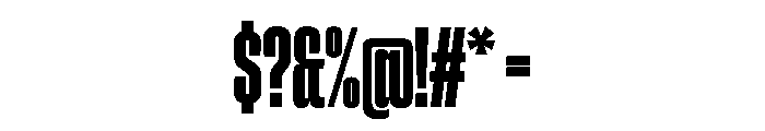 ChauffeurCompressed Bold Font OTHER CHARS