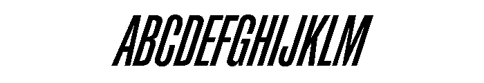 ChauffeurCompressed MediumItalic Font UPPERCASE