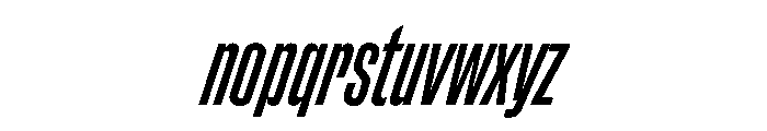 ChauffeurCompressed MediumItalic Font LOWERCASE