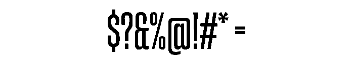 ChauffeurCompressed Regular Font OTHER CHARS