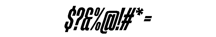 ChauffeurCompressed SemiboldItalic Font OTHER CHARS