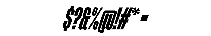 ChauffeurCompressedTest BoldItalic Font OTHER CHARS